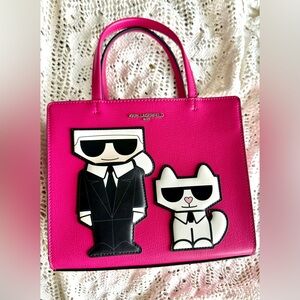 Karl Lagerfeld Pink Tote Bag